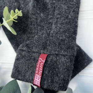 Cashmere Fingerless Gloves - Dark Grey